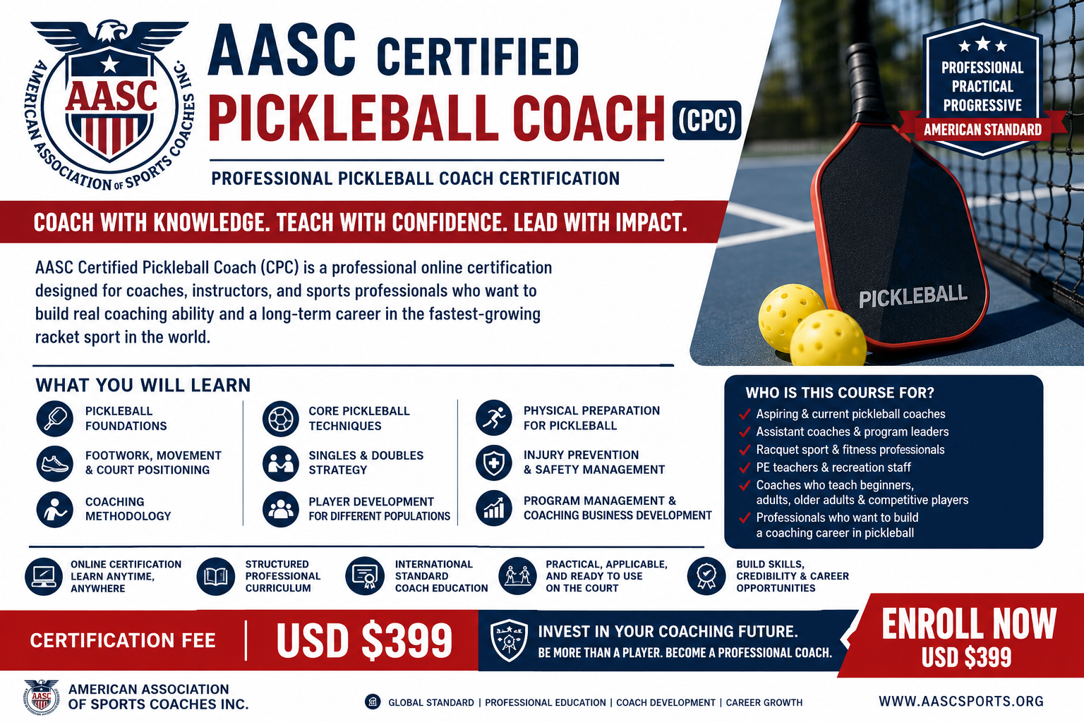 You are currently viewing AASC Certified Pickleball Coach(CPC)Certification Course